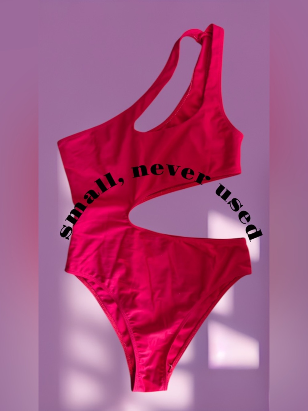 Hot Pink One-Shoulder Cutout Swimsuit